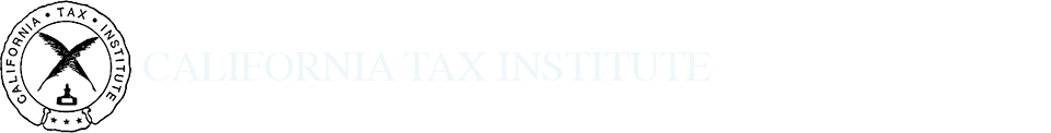 California Tax Institute banner logo
